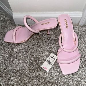 Express Light Pink Strappy Heels
